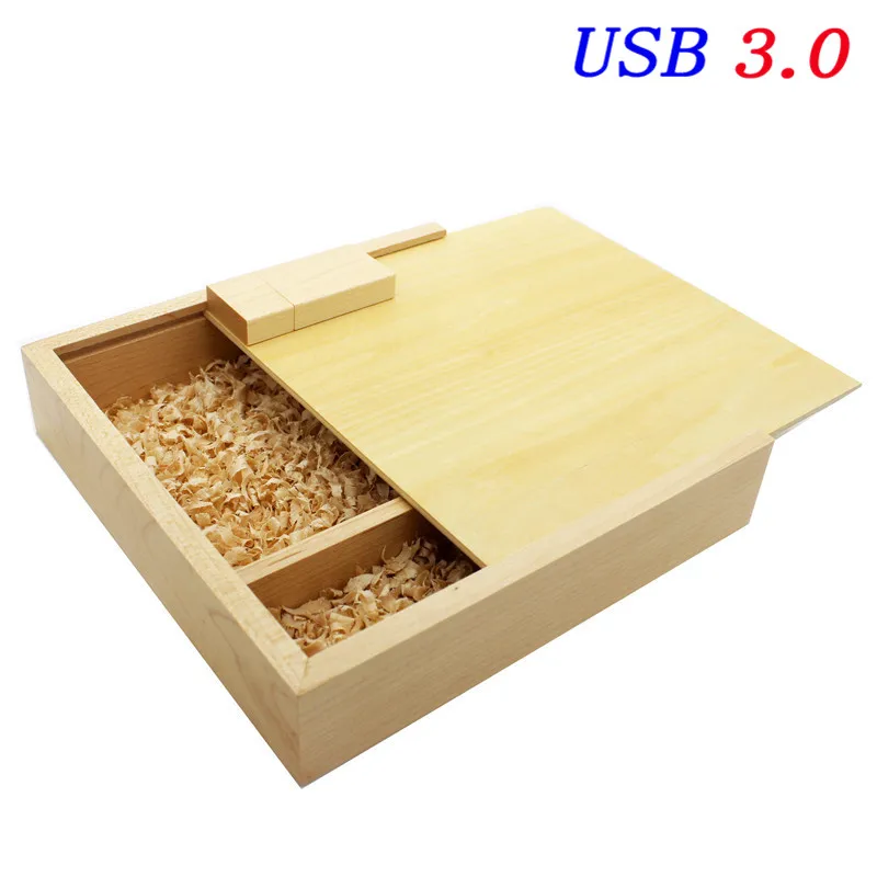 Maple wood SHANDIAN USB 3,0 логотип клиента деревянный фотоальбом usb+ коробка usb флеш-накопитель U диск Флешка 8 ГБ 16 ГБ 32 ГБ фотография свадебный подарок - Цвет: Maple wood