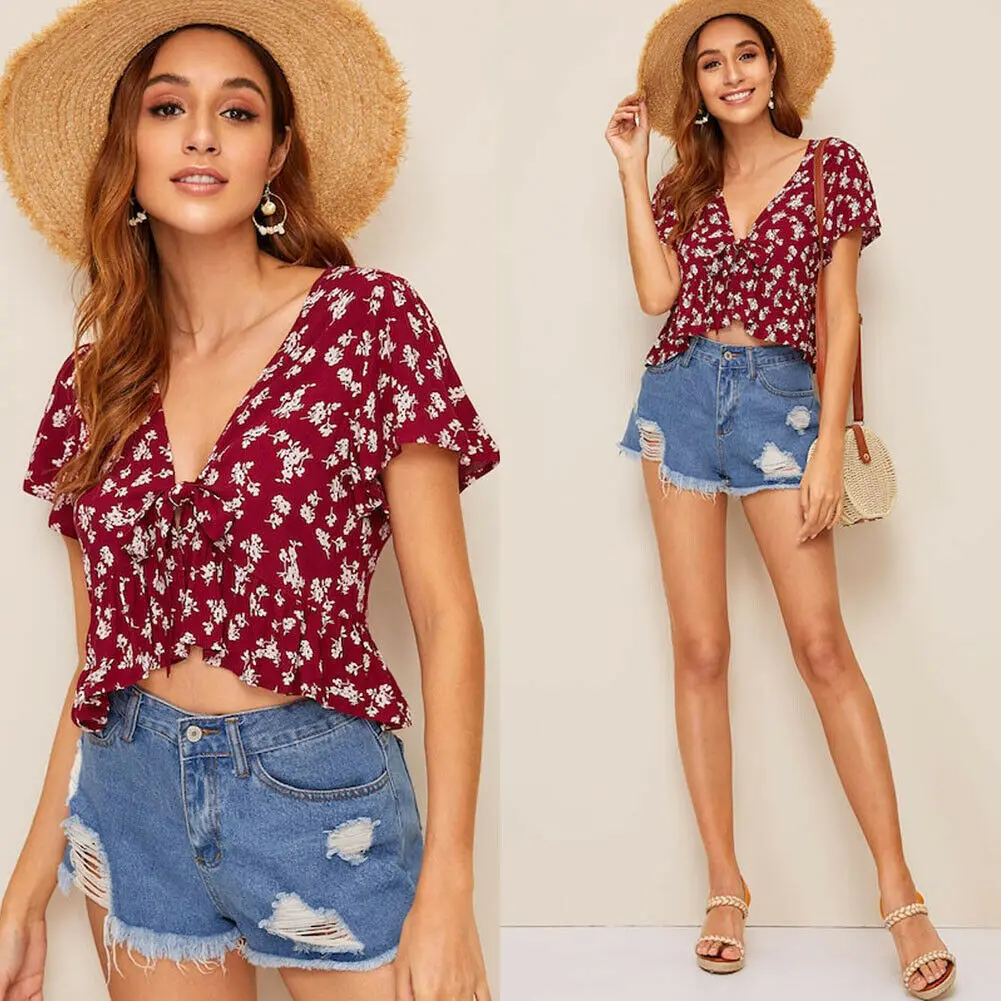 2019 футболка Повседневная рубашка Топы Новые повседневные женские сексуальные