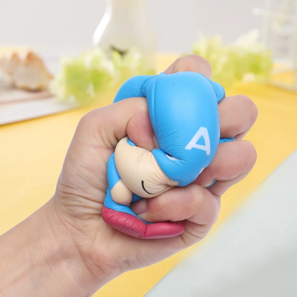 Squishy Аниме Железный человек Капитан Америка паук замедлить рост Squeeze Игрушка Jumbo