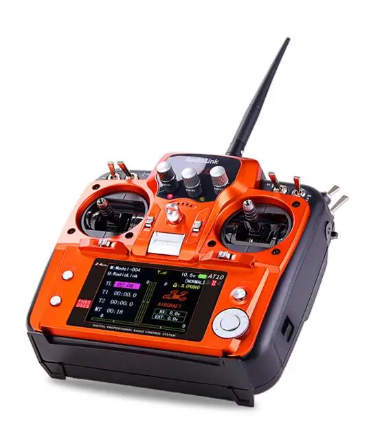 Радиоуправляемый передатчик RadioLink AT10 II AT10II 2,4G 10CH система дистанционного управления с R12D II приемником для радиоуправляемого вертолета