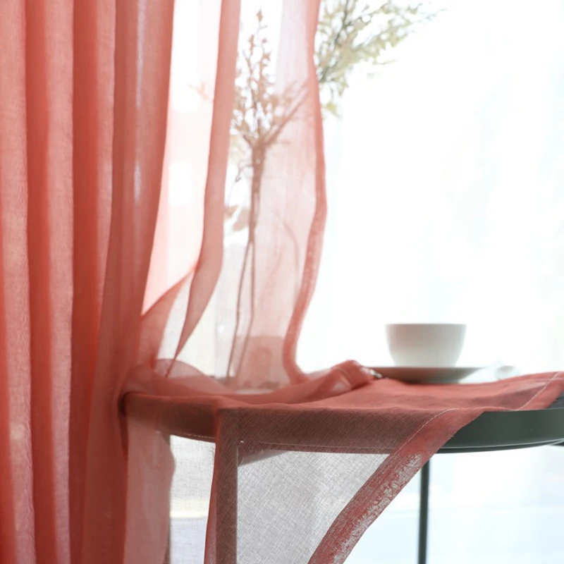 Однослойные тюлевые шторы для гостиной оконные современный стиль градиентный