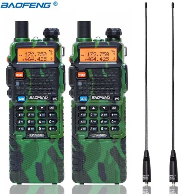 camo add 2pcs 771 2 шт BaoFeng UV-5R 3800 мАч батарея коммуникатор рация Двухдиапазонная VHF/UHF 136-174& 400-520 МГц CB радио+ 2 шт NA-771 антенна - Цвет: camo add 2pcs 771