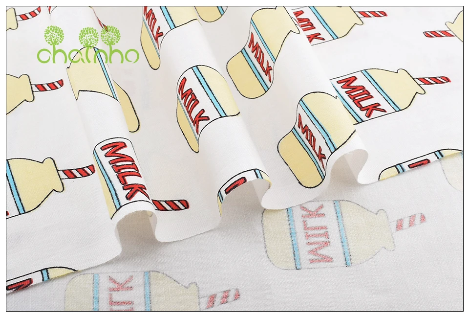 Chainho, корова и молоко, мультфильм печатных твиловая, хлопковая ткань, DIY квилтинга Вышивание для маленьких детей простыни, подушки, подушки, игрушки материал