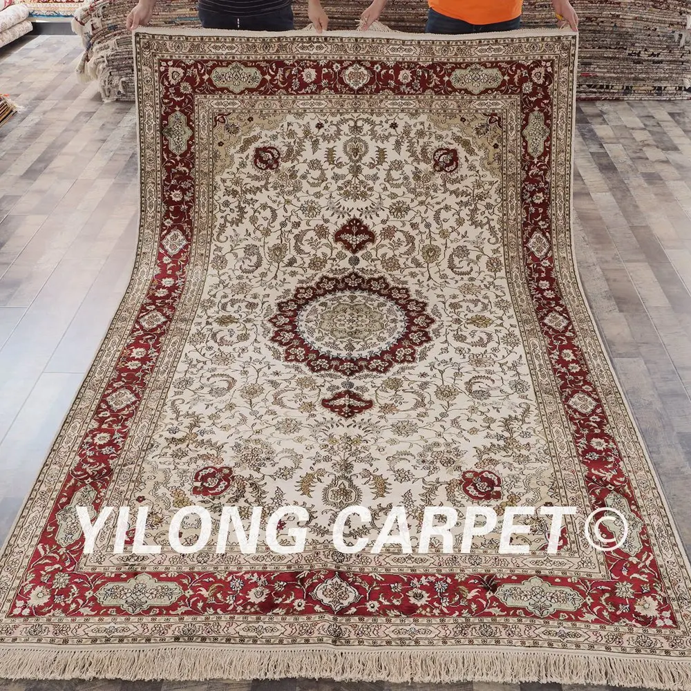 YILONG 6'x9 шелковый ковер в восточном стиле красный Преимущество восхитительное