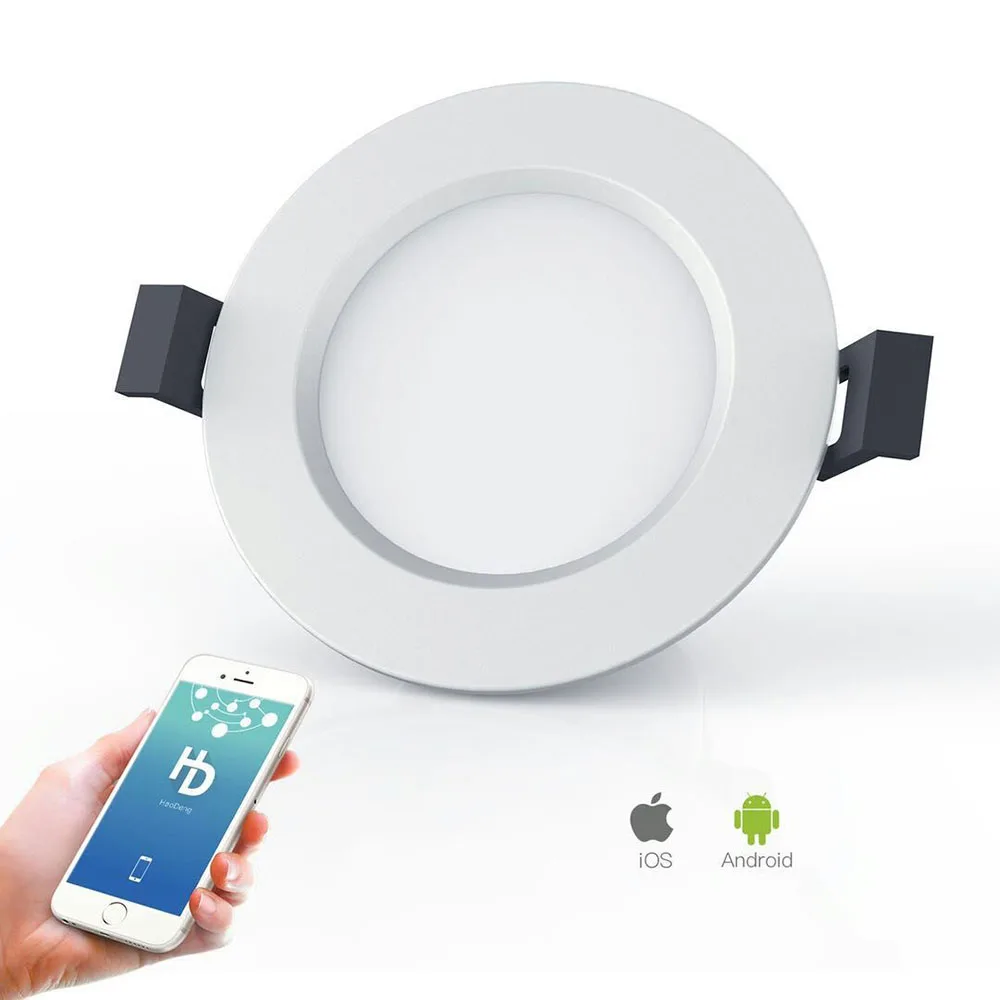 Встраиваемый 4 5 W светодиодный светильник лампы Смарт Wi Fi вниз Bluetooth RGBW затемнения