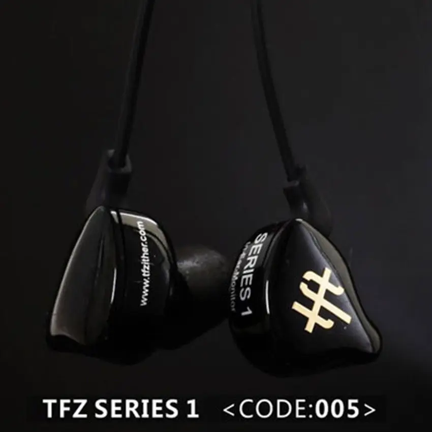 TFZ Серия 1 широкочастотные высокоточные двухконтурные динамические двухкамерные наушники-вкладыши - Цвет: 005 Black