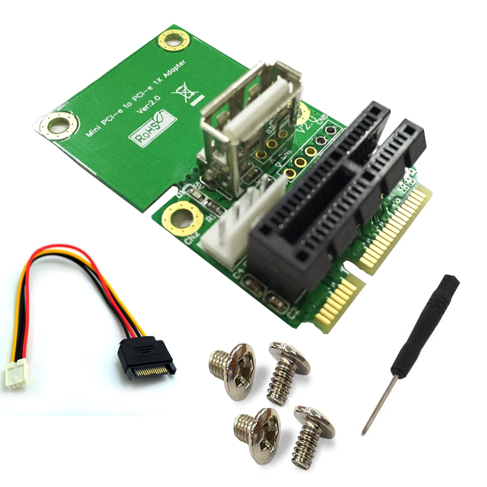 Mini PCI E для Express 1x плата USB 2 0 половина полный мини PCIE адаптер карта 4Pin источник