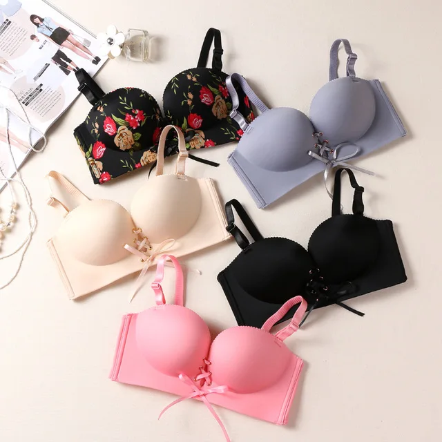 50 PCS LB Sexy Bra Wireless Thick Adjusted Straps Push Up Bra Women Seamless Underwear Women Palm Massage Bra Lingerie