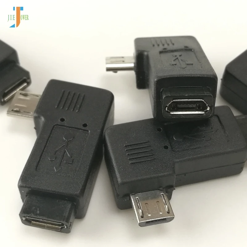 100 шт./лот Micro USB 2 0 5Pin штекер к гнезду M F удлинитель разъем адаптера 90 градусов
