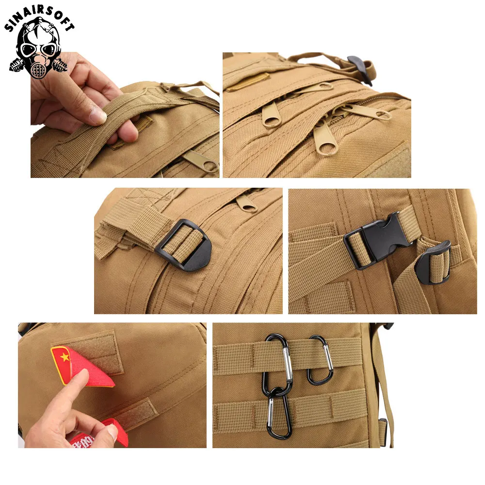 SINAIRSOFT 3D Molle тактический рюкзак для альпинизма Военная походная сумка для путешествий 40L LY0006