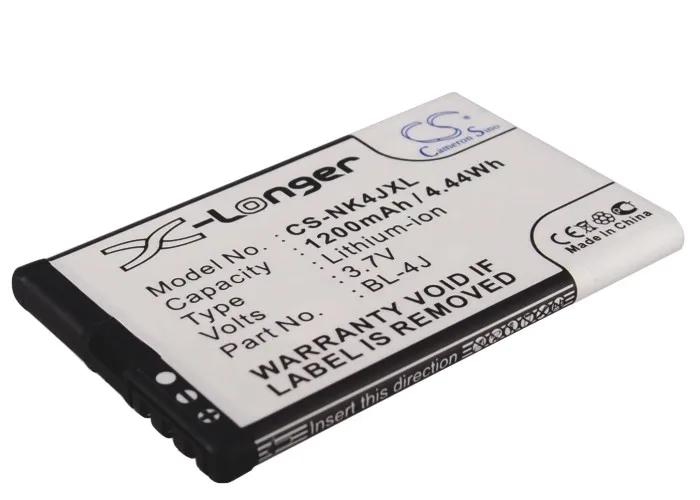 BL 4J аккумулятора Cameron Sino 1200 мАч для Nokia C6 00 Lumia 620 Touch 3G Bea fon S35i S40 SL200 L205 SL215 EU100B|cameron