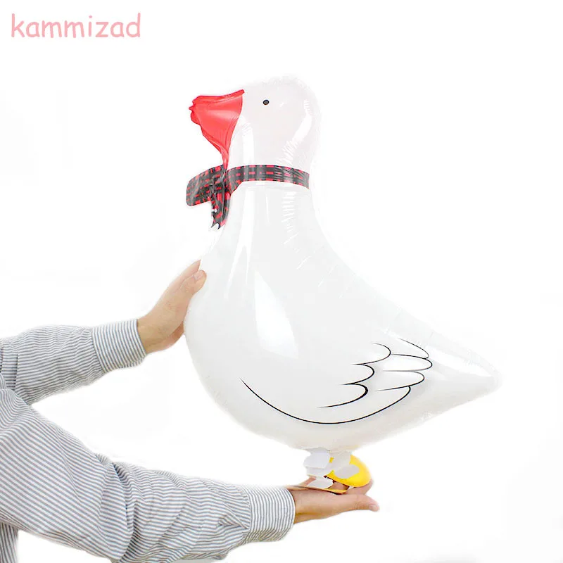 walking white duck 60*40 см ходячий питомец надувной шар утка воздушный шар животные фольга принадлежности для вечеринки шары детский сад День Рождения украшения для детей/взрослых - Цвет: walking white duck