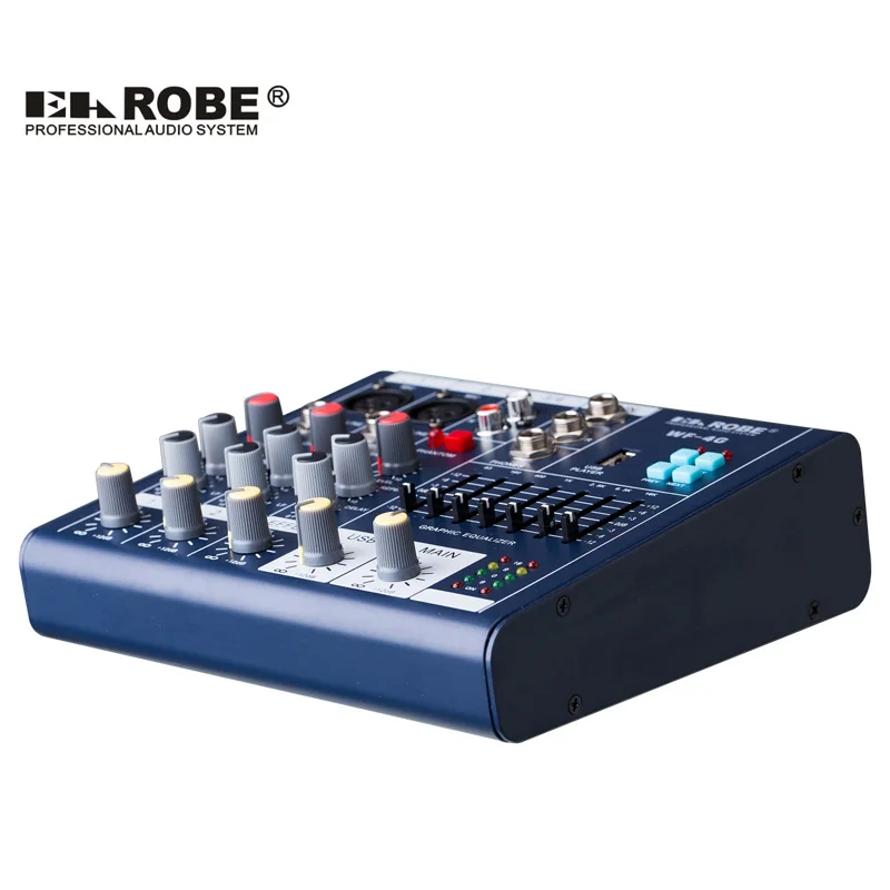 WF-4G Мини Audio Mixer Консоль с USB встроенный процессор эффектов 4 канальный микшер