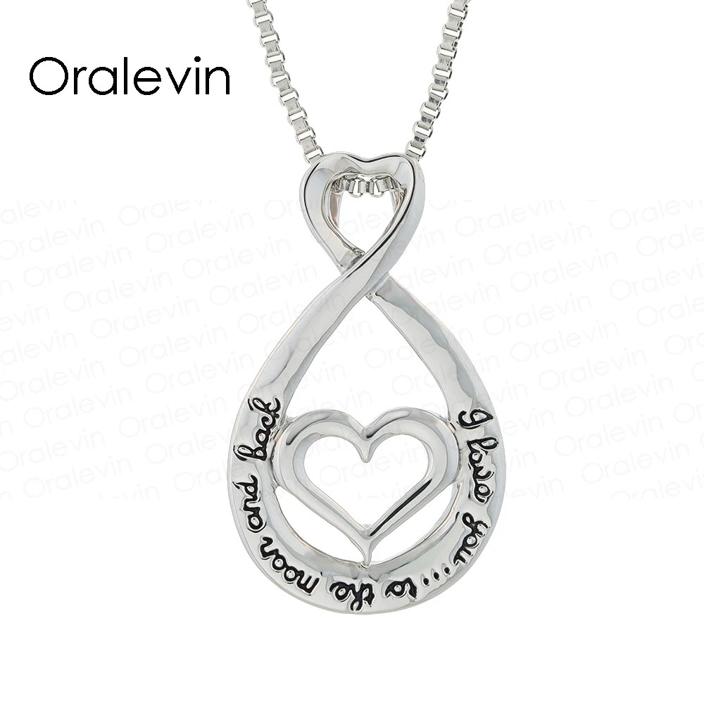 Я люблю тебя на Луну и обратно Бесконечность любовник ожерелье # LN1377 | Украшения