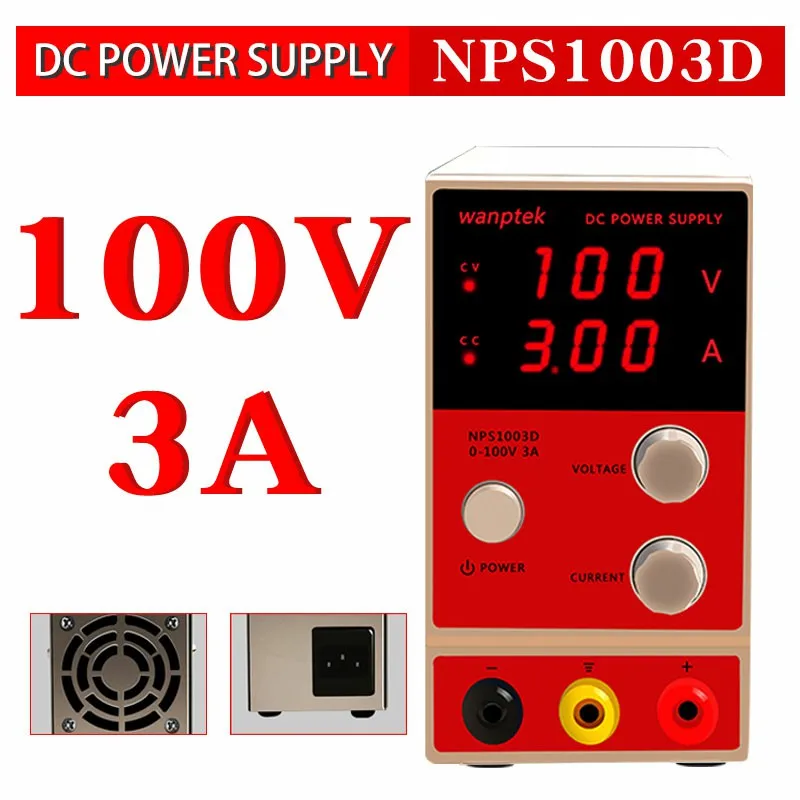 30V 10A Высокоточный Регулируемый переменный источник питания постоянного тока 0-30V 5A цифровые трансформаторы 60V 5A источник питания постоянного тока для трансформатора - Цвет: NPS1003D(100V 3A)