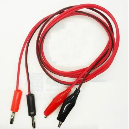 

Alligator Test Lead Clip To Banana Plug Probe Cable 1M NEW