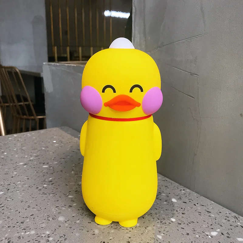 Happy VILEAD Cute Duck Нержавеющая сталь кружка дети мультфильм Термальность бутылки Портативный Изолированная бутылка для воды студент Termos термос - Цвет: Happy