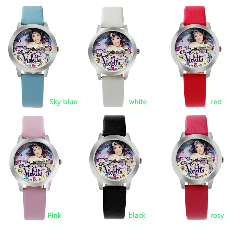 Otex @ модная детская певица вахты кожаный мультфильм наручные часы с Светящиеся
