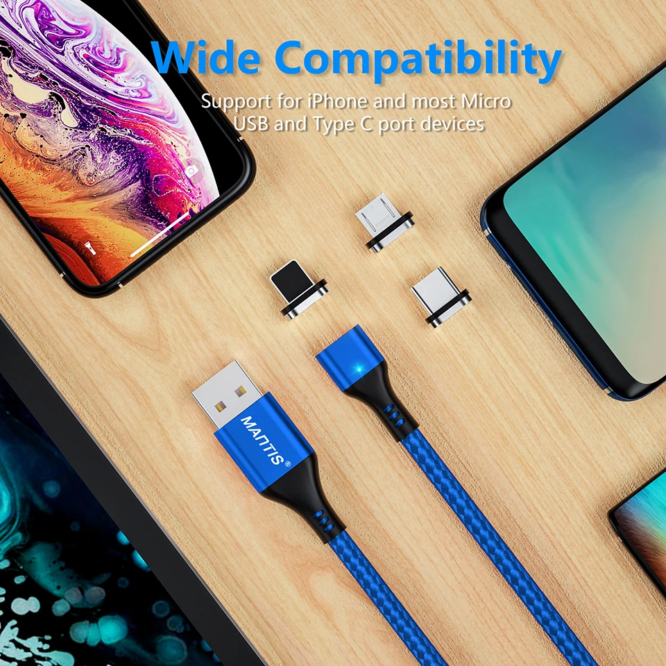 Магнитный кабель MANTIS 3A для iPhone Xs Max Xr X 8 7 6 6s 5 5S Se Ipad Mini USB кабель Быстрая зарядка 3,0 провод для быстрого заряда шнур