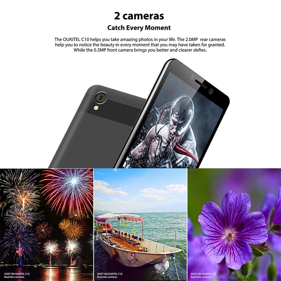 Oukitel C10 мобильный телефон 5 0 дюймов 18:9 дисплей 1 ГБ ОЗУ 8 Гб ПЗУ четырехъядерный MTK6580