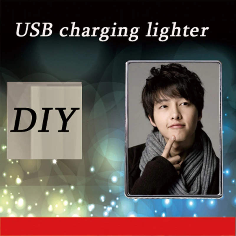 DIY персонализированные пользовательские USB зарядка Зажигалка принтер фото