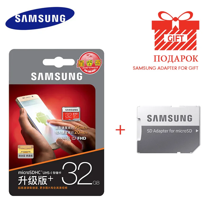 

SAMSUNG Micro SD card 128GB High Speed 100 MB/S Memory Card EVO Plus PRO 64GB Class10 TF Card 256GB 32GB C10 UHS-I U3