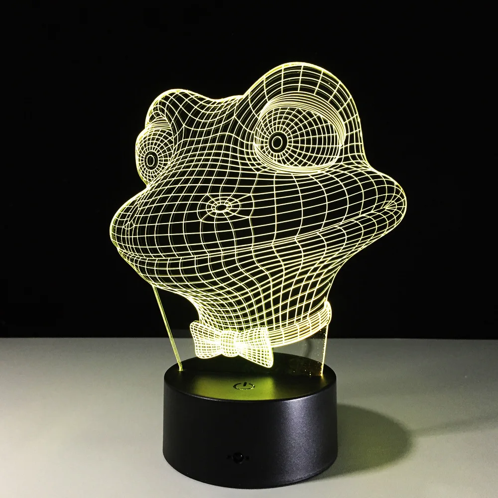 креативный 3 д светильник. ночник светодиодный в виде черепашки-ниндзя. визуализатор ламп. лампа визуализации. лампа визуализатор 3д.