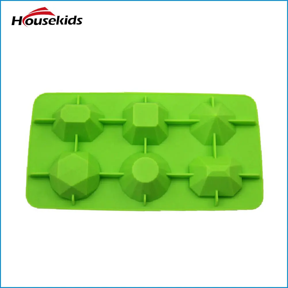 ВЫСОКОЕ КАЧЕСТВО СИЛИКОНА ТОРТА СВЕРКАЮЩИХ АЛМАЗОВ ШЕСТЬ В ОДНОМ ЕДЫ