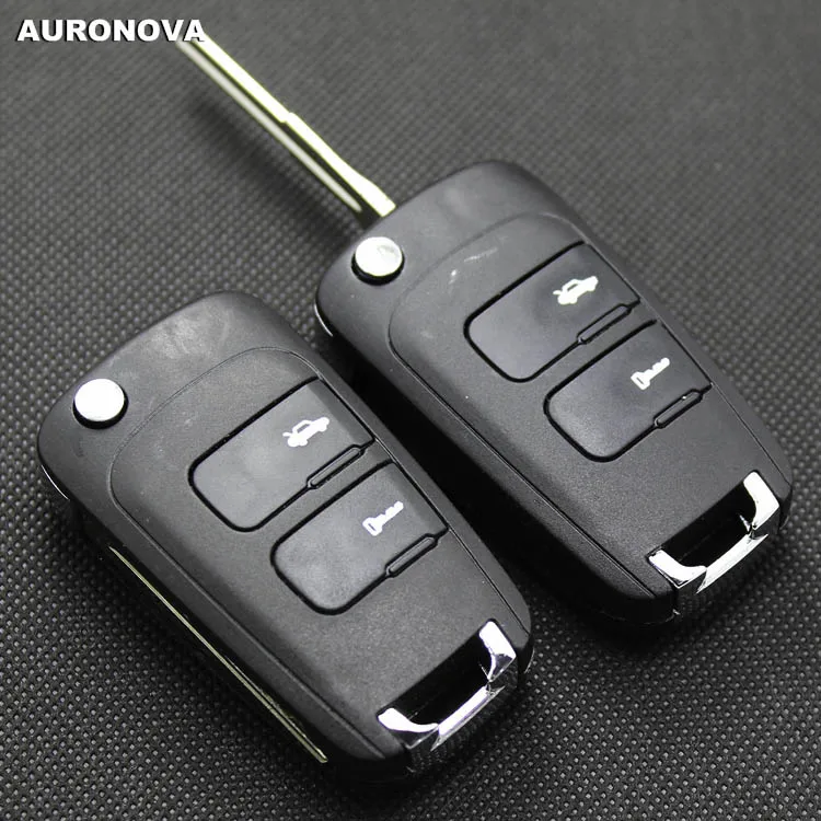 

AURONOVA for Chevrolet Epica Flip Folding Key 2 Buttons Modified Car Key Shell Case Glue Fix Type