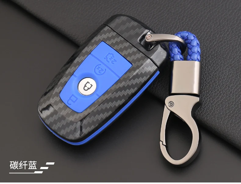 ABS углеродного волокна и силиконовый чехол для ключей от машины для Ford Edge Mustang Everest Smart Key 360 градусов защиты