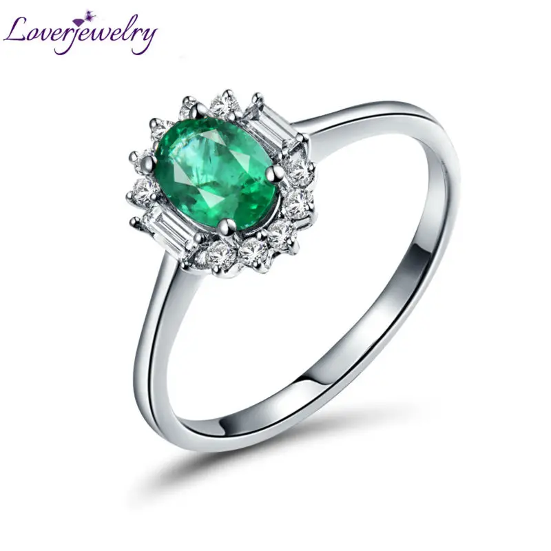 Классическое кольцо LOVERJEWELRY с изумрудом 0 88 карата ювелирные изделия бриллиантами