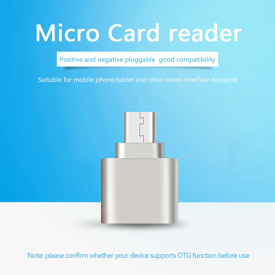Кард ридер micro sd металлический OTG адаптер USB Microsd кард подходит для Android Мобильный