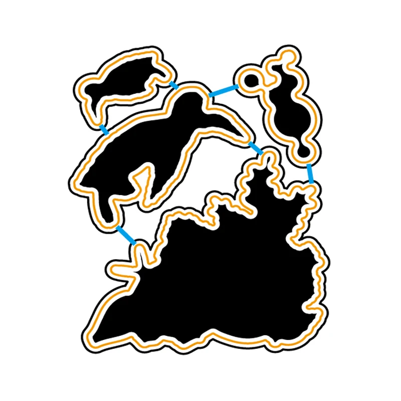 

AZSG Underwater World Silicone Clear Stamps/Seal For DIY Scrapbooking Decorative Card Making Craft Fun Decoration Supplies