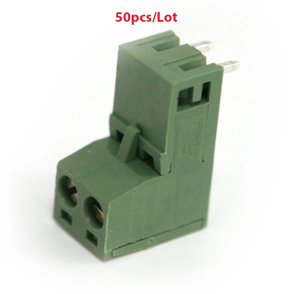 Best качество 50 шт./лот 2Pin pcb Питание клеммный блок разъемов 5.08 мм шаг расстояние с