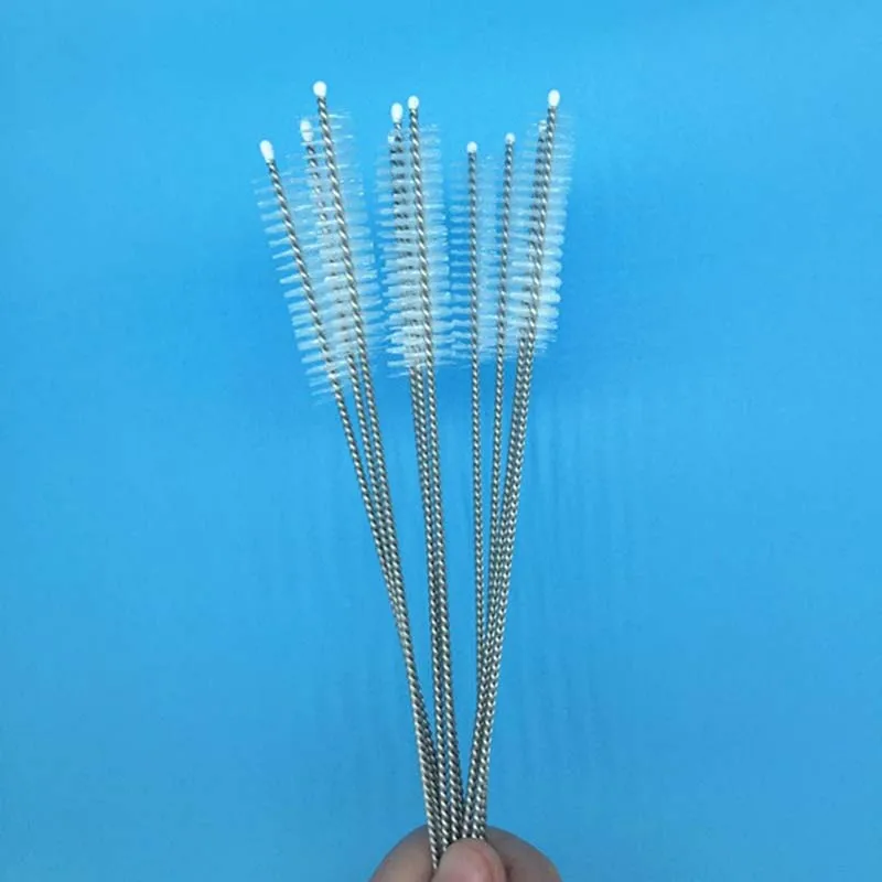 100Pcs/Set Fish Tank Pipe Accessory Brush Bottle Suction Tube Glass Spiral Soft Hair Straw Cleaning Brushes Tools 200*10mm | Дом и сад