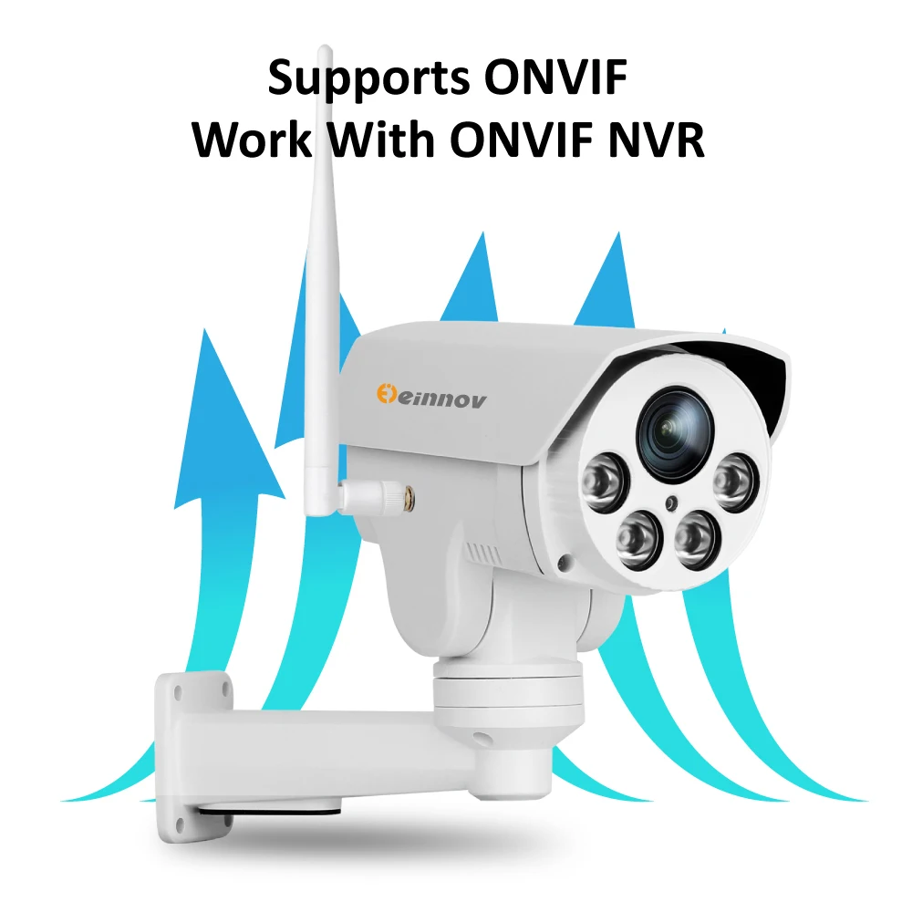 Einnov PTZ IP камера 4X Zoom 1080P 960P уличная беспроводная домашняя камера безопасности Wifi видео наблюдение аудио запись Onvif HD IR