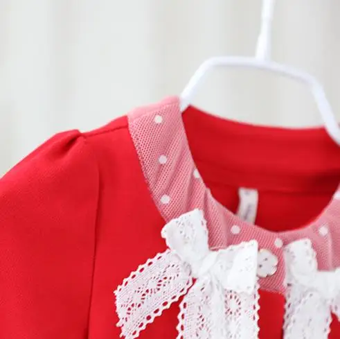 Новинка 2017 года весенне-осеннее Детское пальто с кружевным воротником для