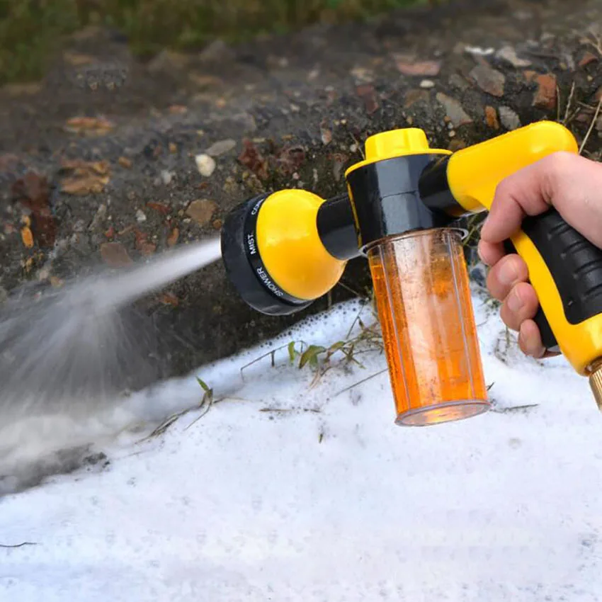 

High Pressure Water Gun Sprayer with 100ml Detergent Container, 8 Modes, Clean Foam & Water Sprayer Gun for Car Wash /Home Clean