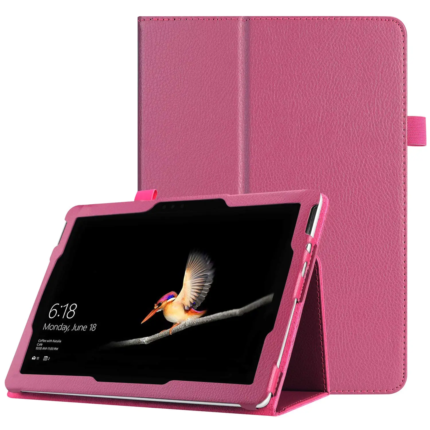 Surface Go чехол для microsoft Surface Go Slim Book Premium PU кожаный чехол с подставкой чехол с держателем Pencel funda - Цвет: Surface Go Rose pink