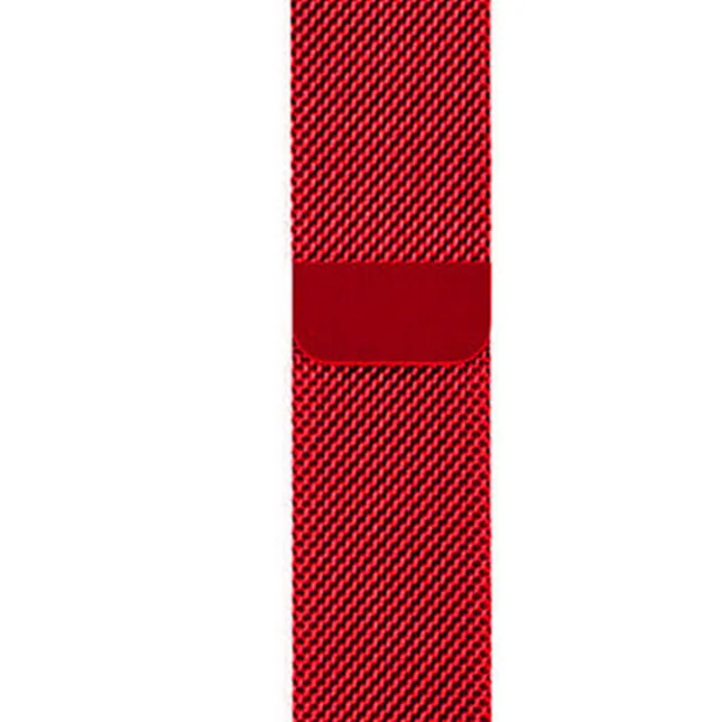 only red band Красочные ремешок для часов, Миланская петля, ремешок для Apple Watch серии 3/2/1 38 мм 42 мм Нержавеющая сталь кабель-браслет на запястье для наручных часов iwatch, ремешок с ТПУ чехол - Цвет ремешка: only red band