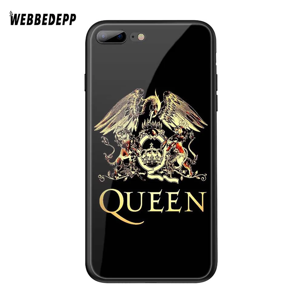 TG16 Чехол WEBBEDEPP queen band Freddie Mercury из закаленного стекла TPU для Apple iPhone 6 6S 7 8 Plus 5 5S SE XR X XS 11 Pro MAX чехол - Цвет: TG16