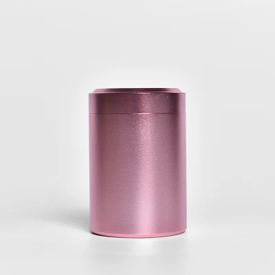 small pink Портативная жестяная банка для чая, металлическая коробка для хранения чая, контейнер, титановая банка, канистра, caddy для tieguanyin, китайский зеленый чай - Цвет: small pink