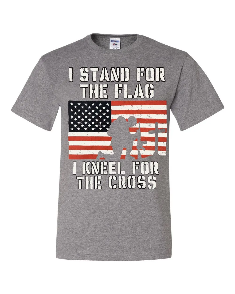 I Stand for the Flag Kneel Cross футболка патриотическая Военная крутая Повседневная с