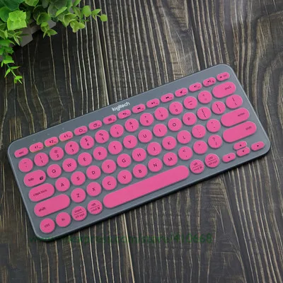 Pink Мягкая силиконовая крышка клавиатуры защитная пленка для logitech K380 K 380 Bluetooth клавиатура мульти-устройство механическая защита кожи - Цвет: Pink