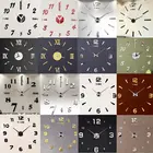 Цифровые настенные часы сделай сам, современное искусство, акриловые 3D зеркальные наклейки, Декор для дома и офиса, уникальный подарок