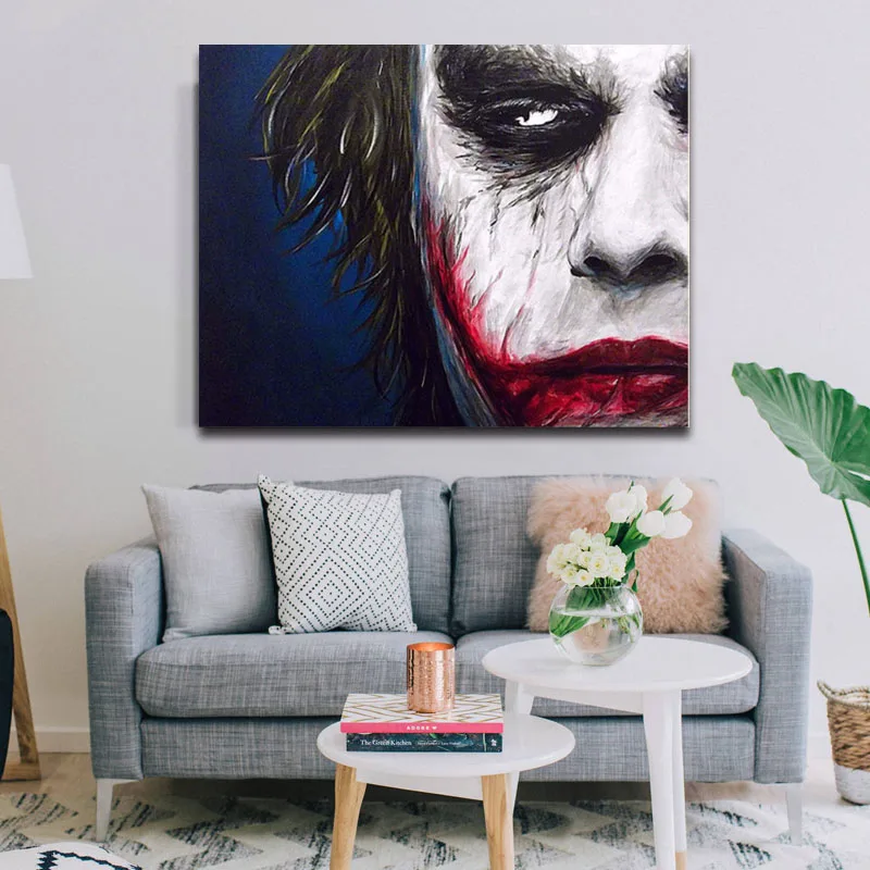 DIY colorings pictures by numbers with clown picture drawing painting framed Home | Дом и сад
