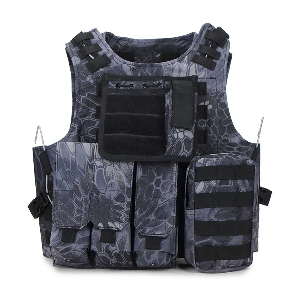 Black python Военный бронежилет, тактический жилет, Охотничий Жилет, Molle Mag Ammo, нагрудная установка, пейнтбол, армейский жгут, Outlife, тактический - Цвет: Black python