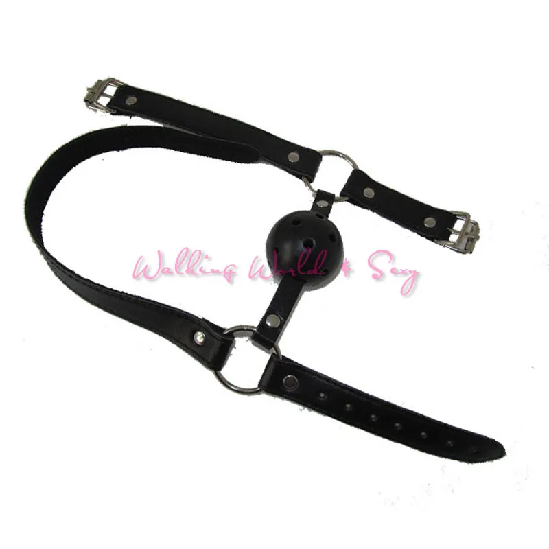 Эротические игрушки из искусственной кожи с открытым ртом и шариком бандаж для