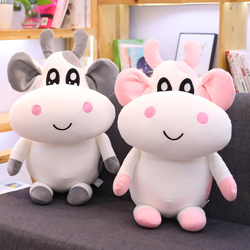 

30/50/70cm Cartoon Naughty Cow Doll Plush toy appease soft animal stuffed cattle pillow Child girl Baby Kawaii Cute birthdayGift