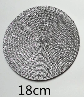 grey 18cm 18 см 36 см Настольный коврик кухня столовая подставки для кружек ткацкая подставка в стиле «Вестерн» Нескользящие чаши подстаканники настольные декоративные коврики - Цвет: grey 18cm